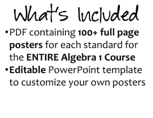 What's Included: PDF containing 100+ full page posters for each standard