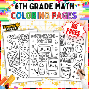 6th Grade Math Coloring Pages Printable Activities for Kids and 6th Grade, Middle School, 5th Grade Classroom