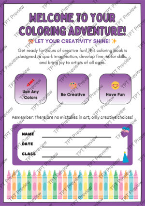 Handwashing Coloring Pages Activity Sheet Sample Preview Page 1 for Students