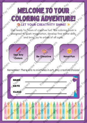 Candy Coloring Pages 2 Coloring Pages Activity Sheet Sample Preview Page 1 for Students