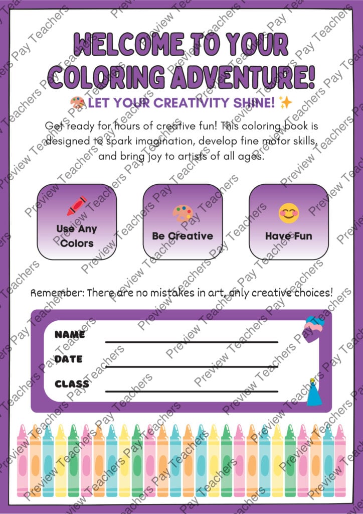 Candy Coloring Pages 2 Coloring Pages Activity Sheet Sample Preview Page 1 for Students