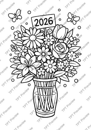 Class of 2026 Coloring Pages Activity Sheet Sample Preview Page 2 for Students