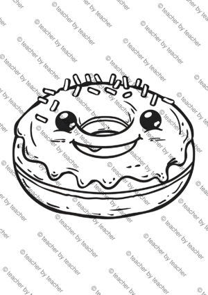 Donut Coloring Pages 2 Coloring Pages Activity Sheet Sample Preview Page 4 for Students