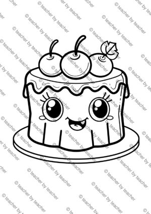 Desserts coloring pages sample 5 showing warm fruit pie with lattice crust